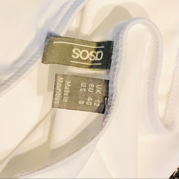 Asos White Strapless Crop Top Bra Top Size Small - Picture 3 of 3